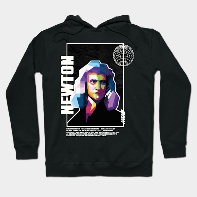 Isaac Newton Hoodie by WPAP46